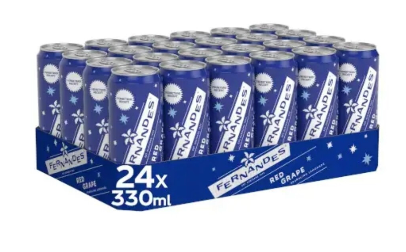 Fernandes blauw 24x330 ml prijs incl. €3,60 statiegeld